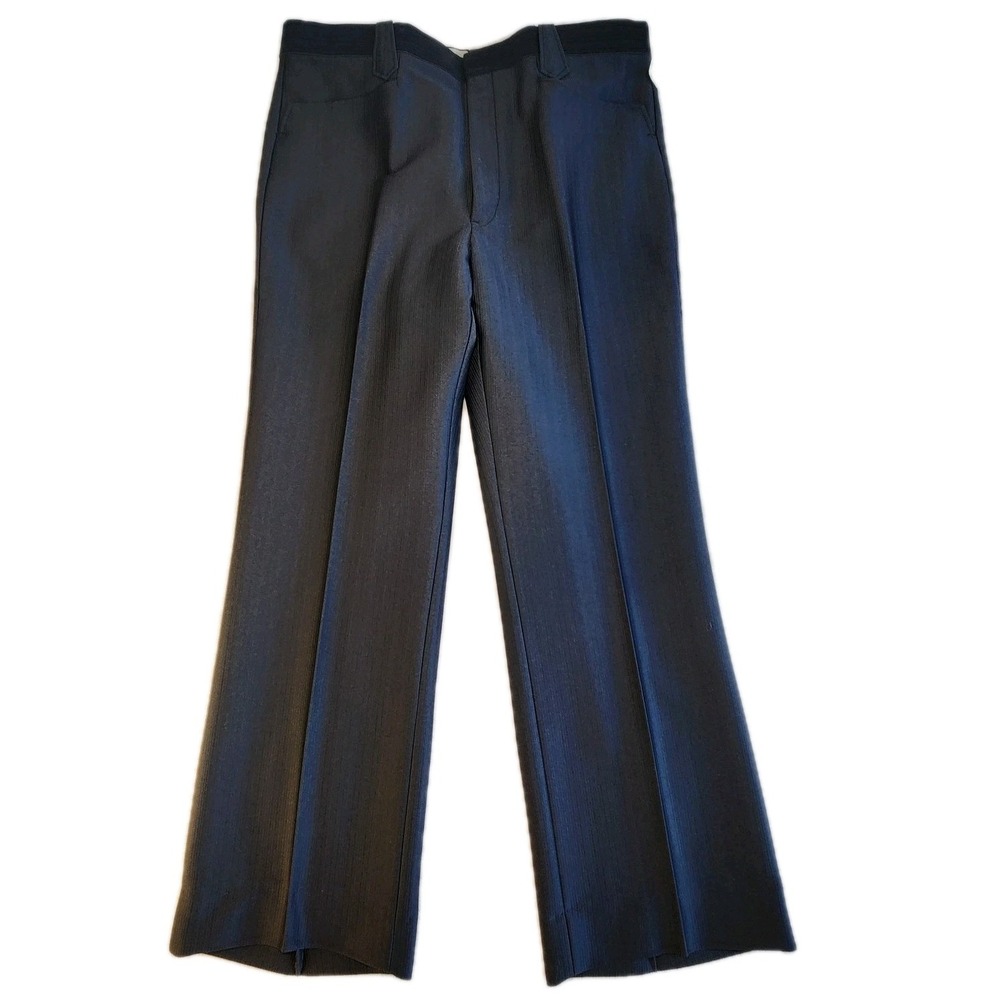SHEPLERS Dress Slacks Mens 36 x 29‎ Black Pants Western Rockabilly VTG NEW